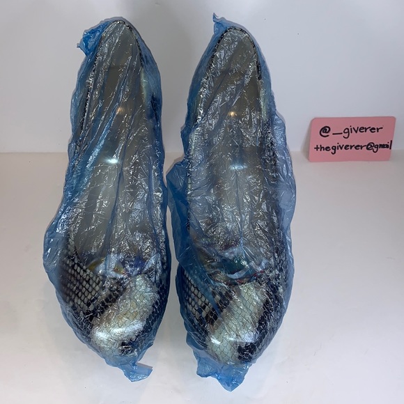 8.5 Python & Gold Double Platform Stilettos H By Halston - Picture 13 of 17